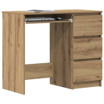 Desk Artisan Oak 90x45x76 cm - Stylish Engineered Wood Desk