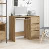 Desk Artisan Oak 90x45x76 cm - Stylish Engineered Wood Desk