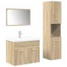 4-Piece Sonoma Oak Bathroom Furniture Set - Durable & Stylish