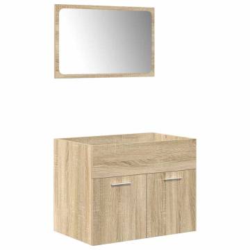 4-Piece Sonoma Oak Bathroom Furniture Set - Durable & Stylish