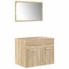 4-Piece Sonoma Oak Bathroom Furniture Set - Durable & Stylish