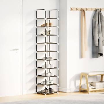 10-Tier Black Shoe Rack - Organize Your Shoes Effortlessly