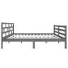 Grey Solid Pine Bed Frame 140x190 cm - Modern & Stylish