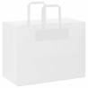 White Paper Bags 50 pcs with Handles - Eco-Friendly & Durable