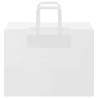 White Paper Bags 50 pcs with Handles - Eco-Friendly & Durable