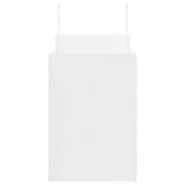 White Paper Bags 50 pcs with Handles - Eco-Friendly & Durable