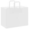 White Paper Bags 50 pcs with Handles - Eco-Friendly & Durable