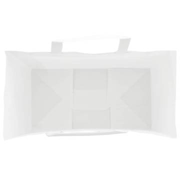 White Paper Bags 50 pcs with Handles - Eco-Friendly & Durable