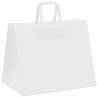 Paper Bags with Handles - 50 pcs White 32x22x24 cm