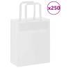 250 White Paper Bags with Handles - Eco-Friendly Packaging