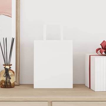 250 White Paper Bags with Handles - Eco-Friendly Packaging