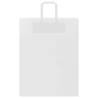 Eco-Friendly White Paper Bags with Handles - 250 pcs