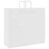 White Paper Bags with Handles - 250 Pcs | Eco-Friendly & Durable