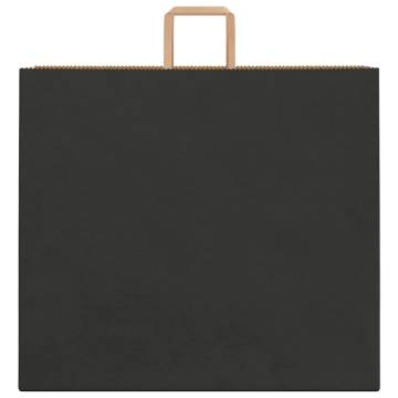 250 Pcs Black Paper Bags with Handles - Durable & Eco-Friendly