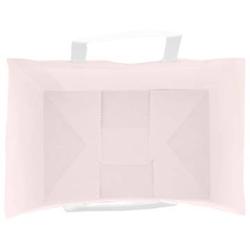 50 Pink Paper Bags with Handles | Durable & Recyclable