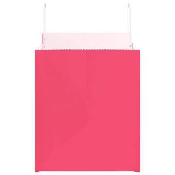 250 Pink Paper Bags with Handles - Eco-Friendly & Durable