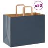  Paper Bags 50 pcs with Handles Blue 32x17x25 cm Colour blue Size 32 x 17 x 25 cm Quantity in Package 50 