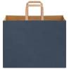 Blue Paper Bags with Handles - 50 pcs | Sustainable & Durable