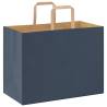 Blue Paper Bags with Handles - 50 pcs | Sustainable & Durable