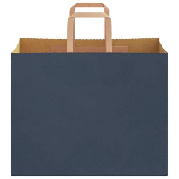 Blue Paper Bags with Handles - 50 pcs | Sustainable & Stylish