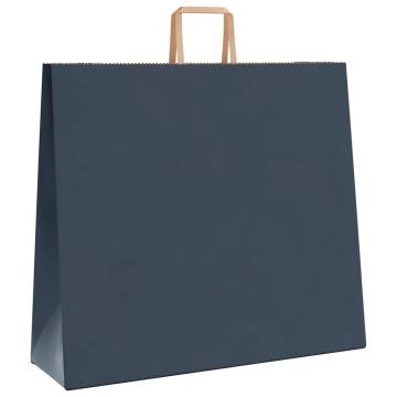 250 Blue Paper Bags with Handles | Eco-Friendly & Versatile