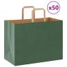  Paper Bags 50 pcs with Handles Green 32x17x25 cm Colour green Size 32 x 17 x 25 cm Quantity in Package 50 