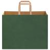 Eco-Friendly Green Paper Bags with Handles - 50 pcs | HipoMarket