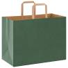 Green Paper Bags with Handles - 250 pcs - Eco-Friendly 32x17x25 cm