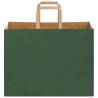 Green Paper Bags with Handles - 250 pcs - Eco-Friendly 32x17x25 cm