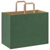 Green Paper Bags with Handles - 250 pcs - Eco-Friendly 32x17x25 cm