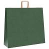 Eco-Friendly Green Paper Bags with Handles - 250 pcs