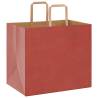 50 Red Paper Bags with Handles - Eco-Friendly & Durable