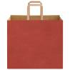 50 Red Paper Bags with Handles - Eco-Friendly & Durable