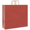 Red Paper Bags with Handles - 50 pcs | Eco-Friendly Packaging