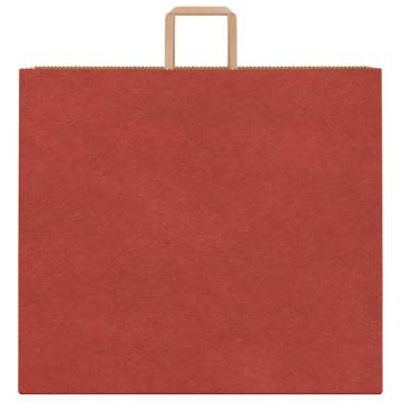 Red Paper Bags with Handles - 50 pcs | Eco-Friendly Packaging