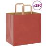 Red Paper Bags with Handles - 250 pcs | Eco-Friendly Packaging