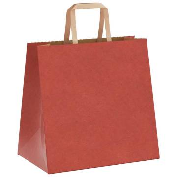 Red Paper Bags with Handles - 250 pcs | Eco-Friendly Packaging