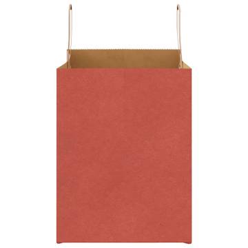 Red Paper Bags with Handles - 250 pcs | Sustainable Choice