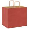 Red Paper Bags with Handles - 250 pcs | Sustainable Choice