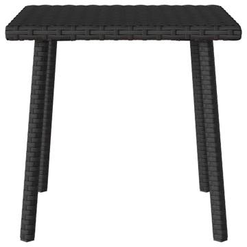 Garden Coffee Table Rectangular Black 40x40 cm | Hipo Market