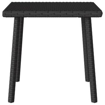 Garden Coffee Table Rectangular Black 40x40 cm | Hipo Market