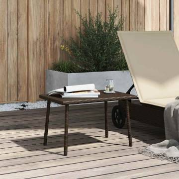 Garden Coffee Table Rectangular Brown - 60x40 cm | HipoMarket