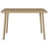 Beige Garden Coffee Table 60x40 cm - Durable Poly Rattan