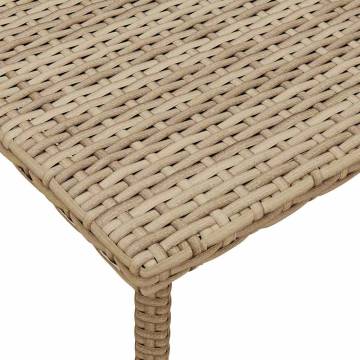 Garden Coffee Table Rectangular Beige - 80x40 cm | HipoMarket