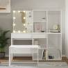  Dressing Table Set with LED High Gloss White Engineered Wood Colour high gloss white Number of 1 