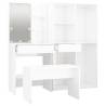 LED Dressing Table Set - High Gloss White & Engineered Wood