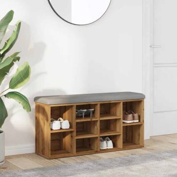 Shoe Bench Artisan Oak - Stylish Storage & Comfort | HipoMarket