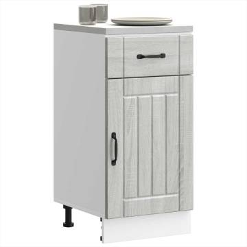 Kitchen Base Cabinet Lucca Grey Sonoma - Stylish Storage Solution