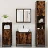 4 Piece Bathroom Furniture Set - Smoked Oak Engineered Wood