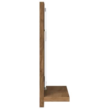 Artisan Oak Bathroom Mirror Cabinet - 60x11x37 cm